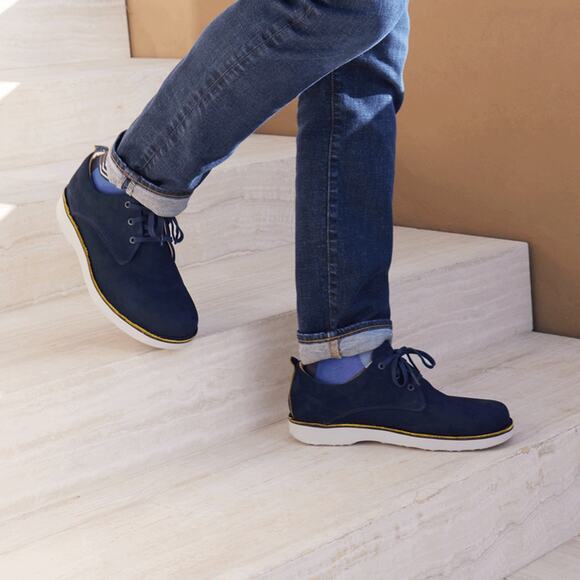 Samuel Hubbard Navy Nubuck‎ Leather Shoe Sneaker Mens US 8.5 EU 42-Hubbard Free - Picture 2 of 10